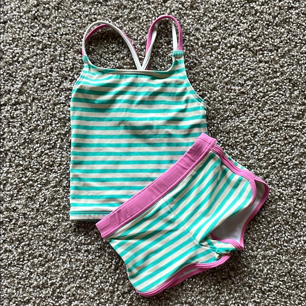 ✨3 for $20✨ Boden Green and Pink Striped Set